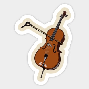 Cello cartoon illustration Sticker